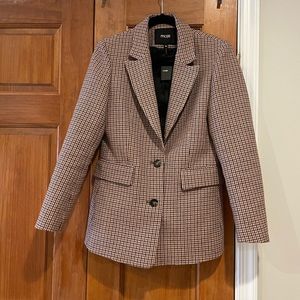 Maje size 36 plaid Vaisa blazer. Two buttons, single breasted. NWT.